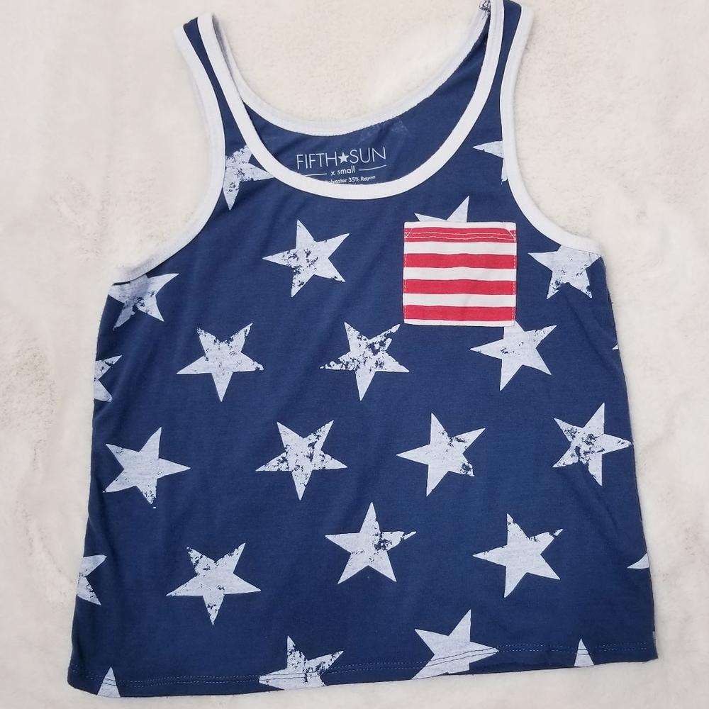 Junior's Fifth Sun Blue Tank Top Size XSma…
